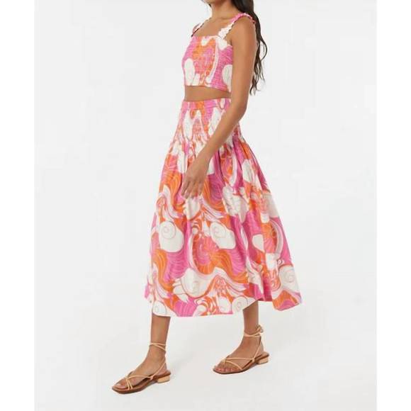 NEW RHODE tanya top in pink deco surf - Picture 3 of 5